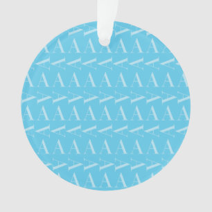 Lettre A - Monogramme bleu Aqua initial
