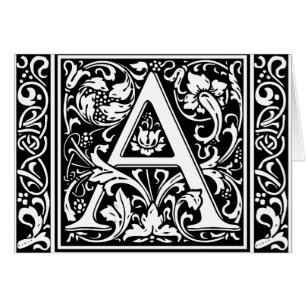 Lettre A Monogramme Médiéval Art Nouveau