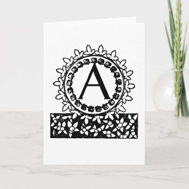 Lettre A monogramme victorien vintage (Devant)