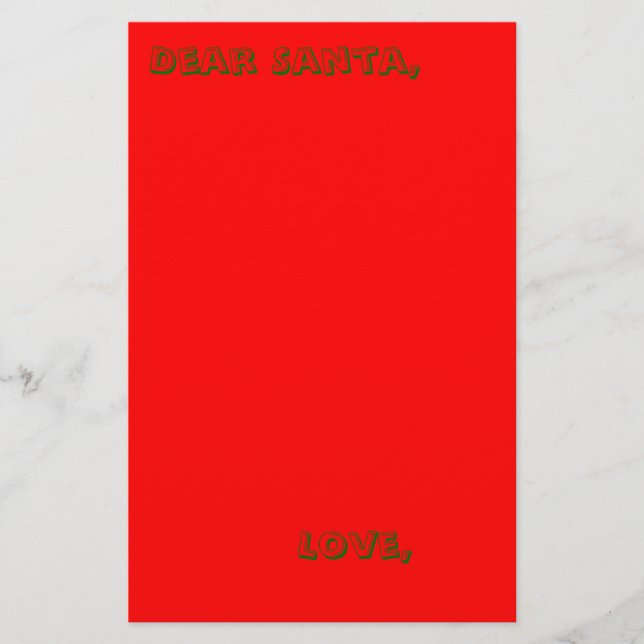 Lettre à Père Noël papeterie (Devant)