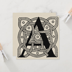 Lettre A Vintage Monogramme De Noeud Celtique