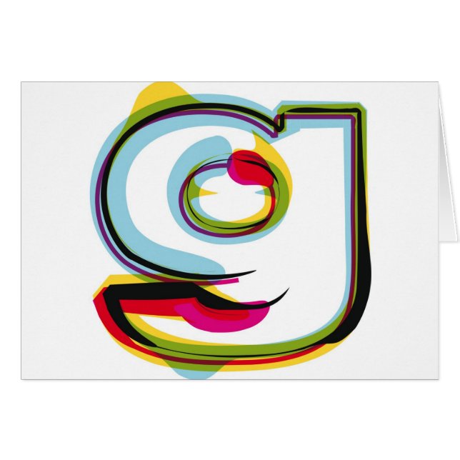 Lettre abstraite et colorée g (Devant horizontal)