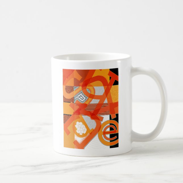 Lettre Abstraite moderne Mug d'art par Heard_ (Droite)