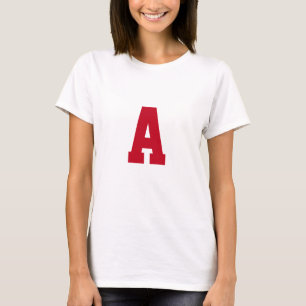 LETTRE ALLETTE ROUGE TÂCHE FEMMES T-shirt