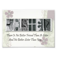 Lettre alphabet 5x7 - Soeur de photographie (Fleur