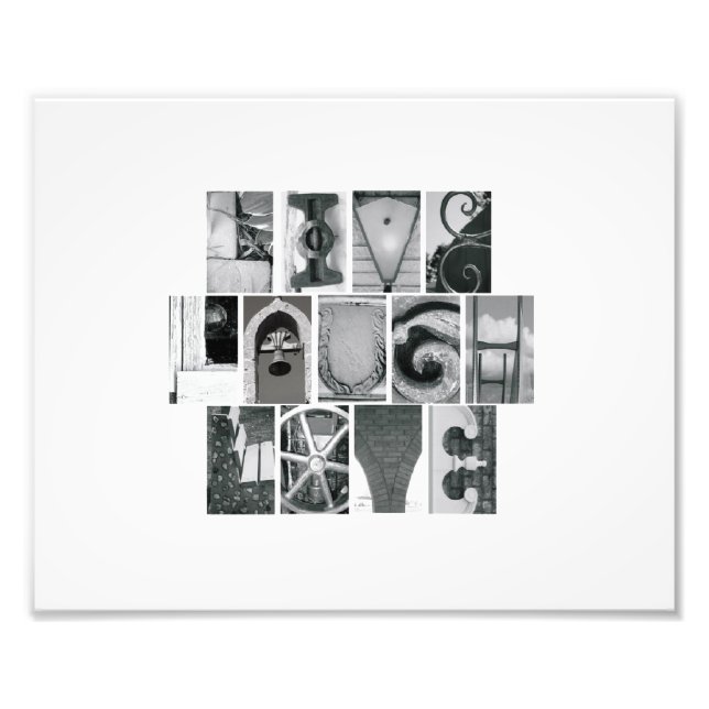 Lettre alphabet 8x10 Photographie Live Laugh Love (Devant)