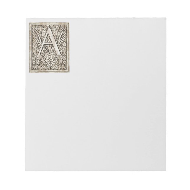 LETTRE Alphabet A Bloc-notes (Devant)