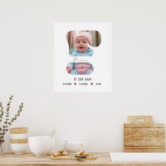 Lettre Alphabet bébé personnalisée - F - Poster