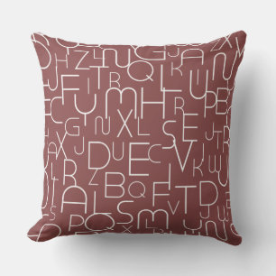 Lettre alphabet de brique Mullberry Coussin animal