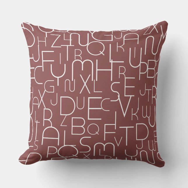 Lettre alphabet de brique Mullberry Coussin animal (Recto)