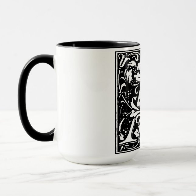 Lettre alphabet de style Renaissance A sur Mug (Gauche)