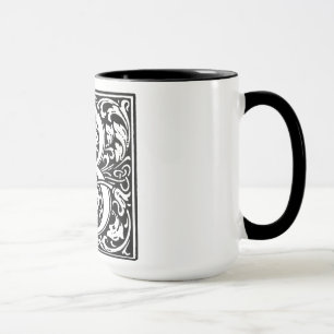 Lettre alphabet de style Renaissance B sur Mug