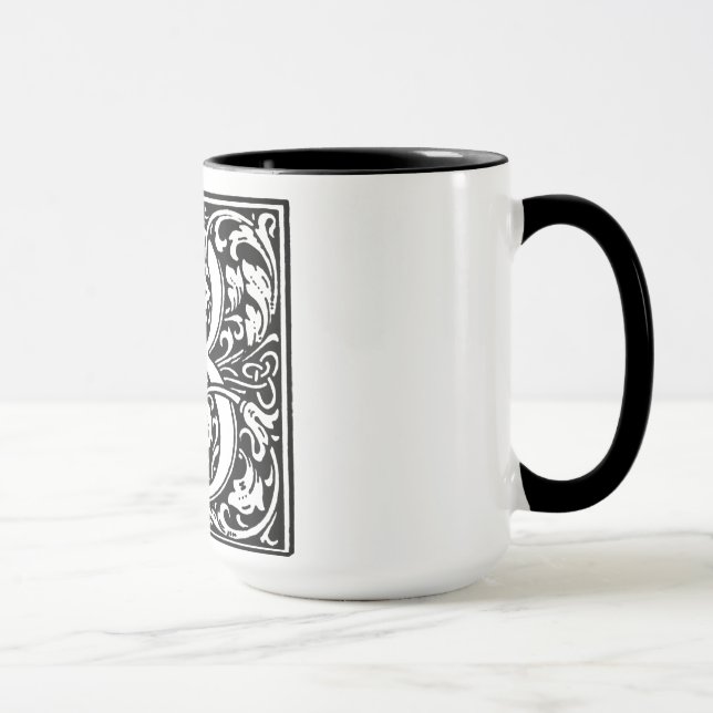 Lettre alphabet de style Renaissance B sur Mug (Droite)
