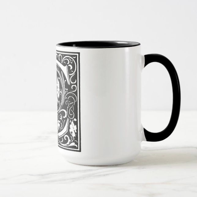 Lettre alphabet de style Renaissance C sur Mug (Droite)