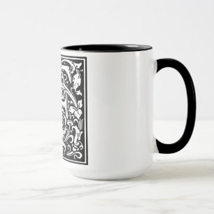 Lettre alphabet de style Renaissance F sur Mug
