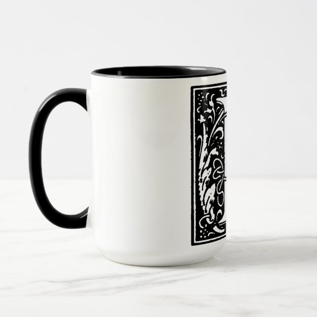 Lettre alphabet de style Renaissance L sur Mug (Gauche)