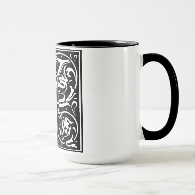 Lettre alphabet de style Renaissance Y sur Mug (Droite)