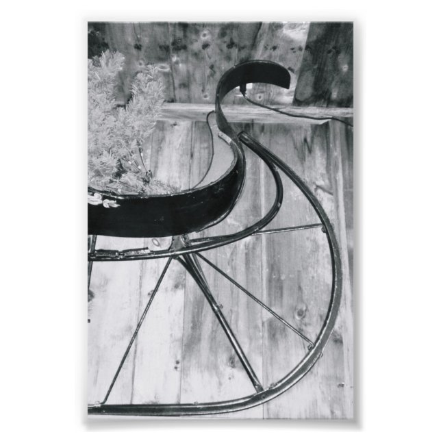 LETTRE Alphabet Photographie A6 Noir et Blanc 4x6 (Devant)