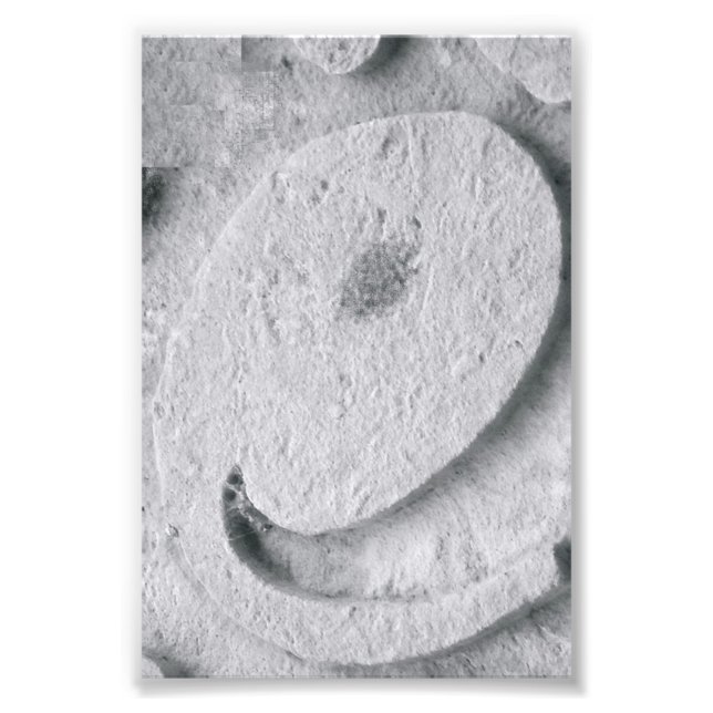 LETTRE Alphabet Photographie E4 Noir et Blanc 4x6 (Devant)