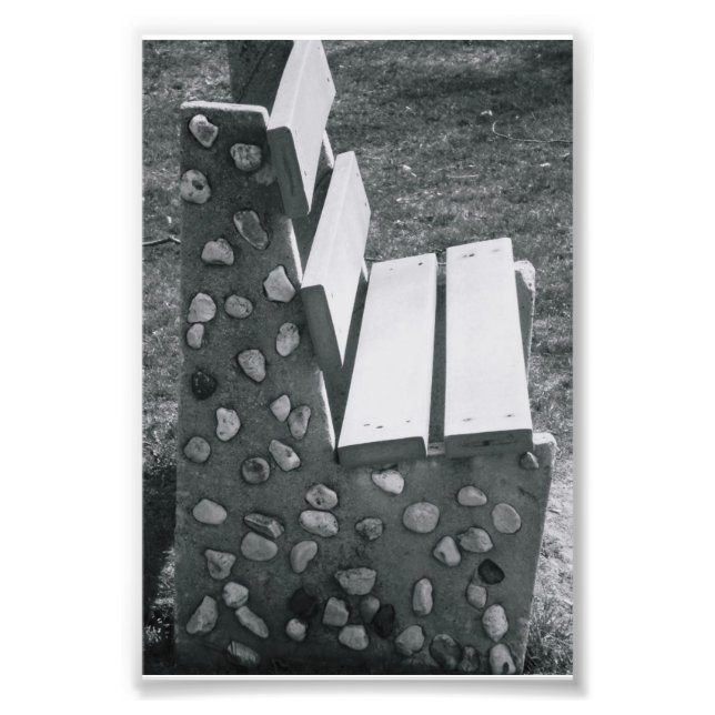 LETTRE Alphabet Photographie L1 Noir et Blanc 4x6 (Devant)