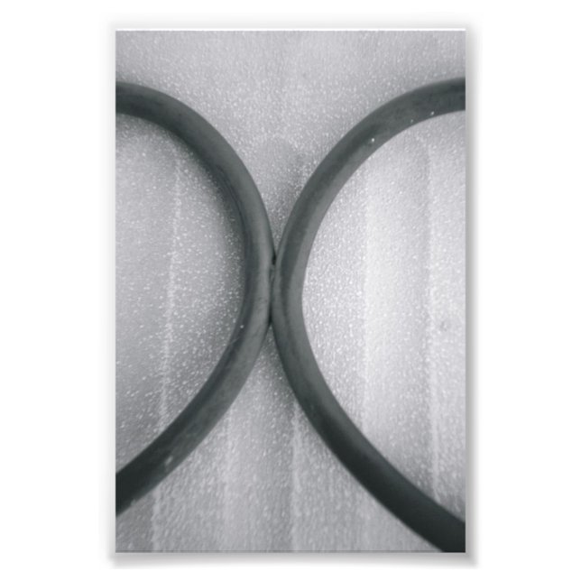 LETTRE Alphabet Photographie X4 Noir et Blanc 4x6 (Devant)