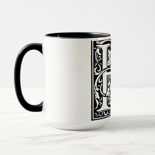 Lettre alphabet Renaissance H sur Mug (Gauche)