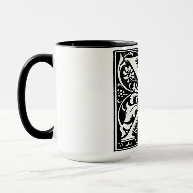 Lettre alphabet Renaissance X sur Mug (Gauche)