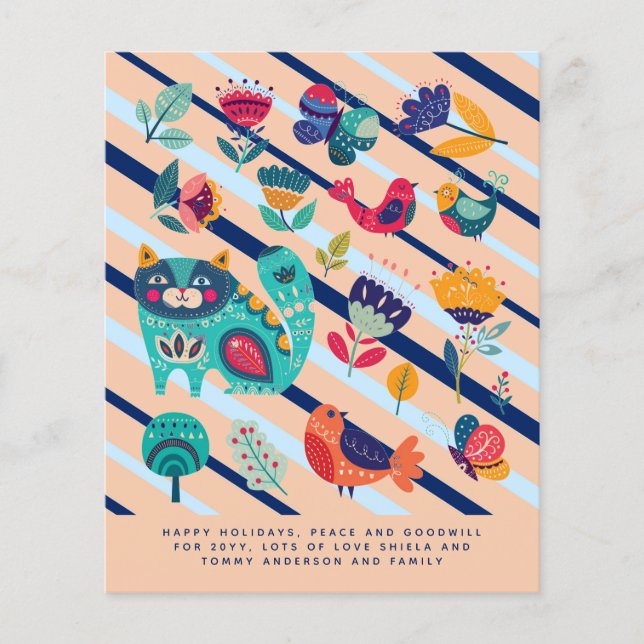 Lettre annuelle Art populaire scandinave Jours de  (Devant)