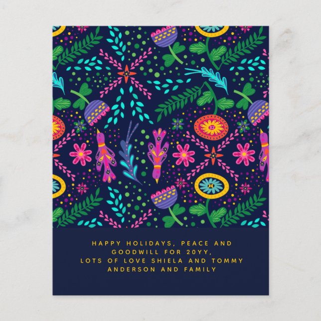 Lettre annuelle Oiseaux d'art populaire scandinave (Devant)