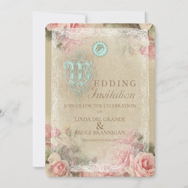Lettre Antique - Invitation de Mariage, Annonce (Devant)