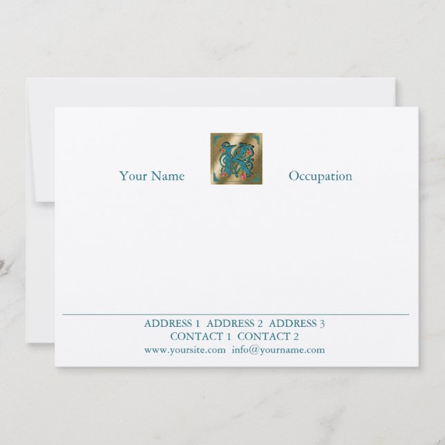 Lettre antique K - Carte de correspondance (Devant)