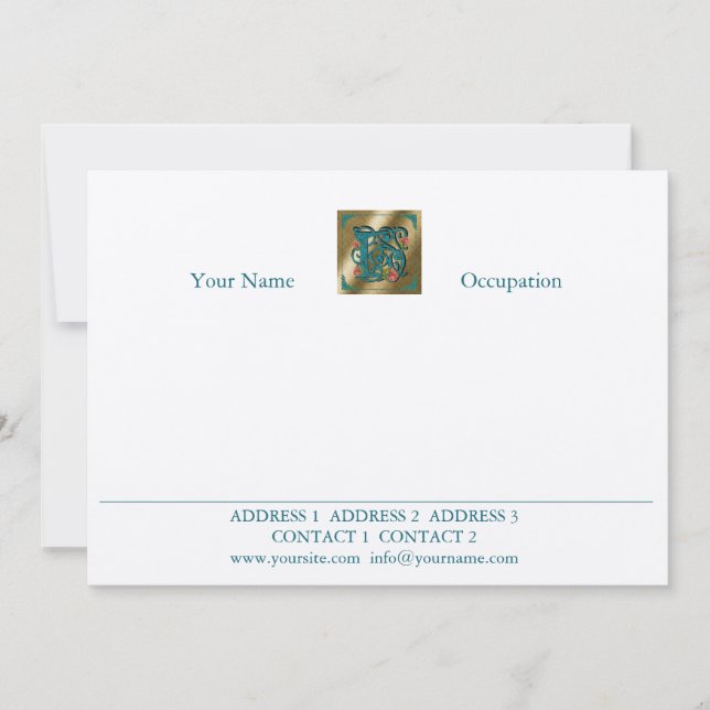Lettre antique L - Carte de correspondance (Devant)