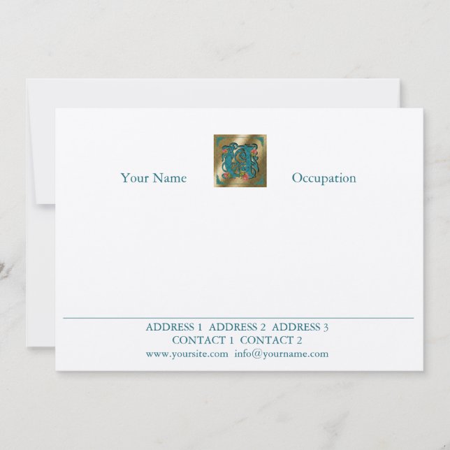 Lettre antique U - Carte de correspondance (Devant)