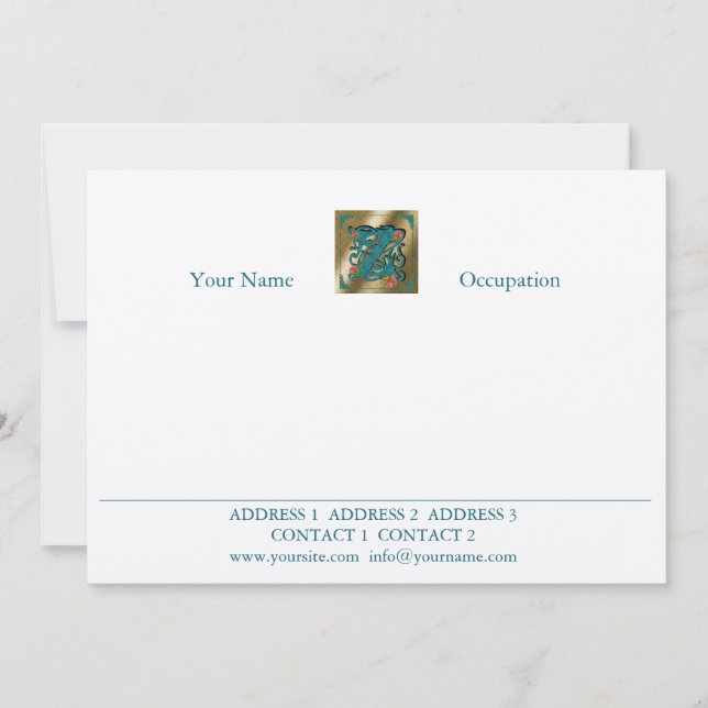 Lettre antique Z - Carte de correspondance (Devant)