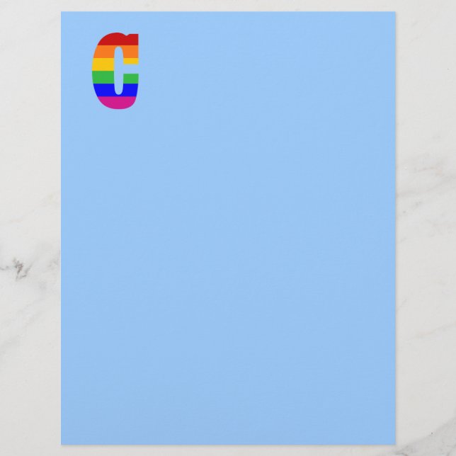 LETTRE arc-en-ciel C (Devant)