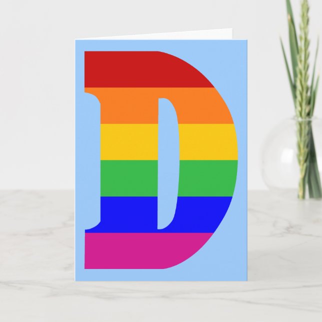 LETTRE arc-en-ciel D (Devant)