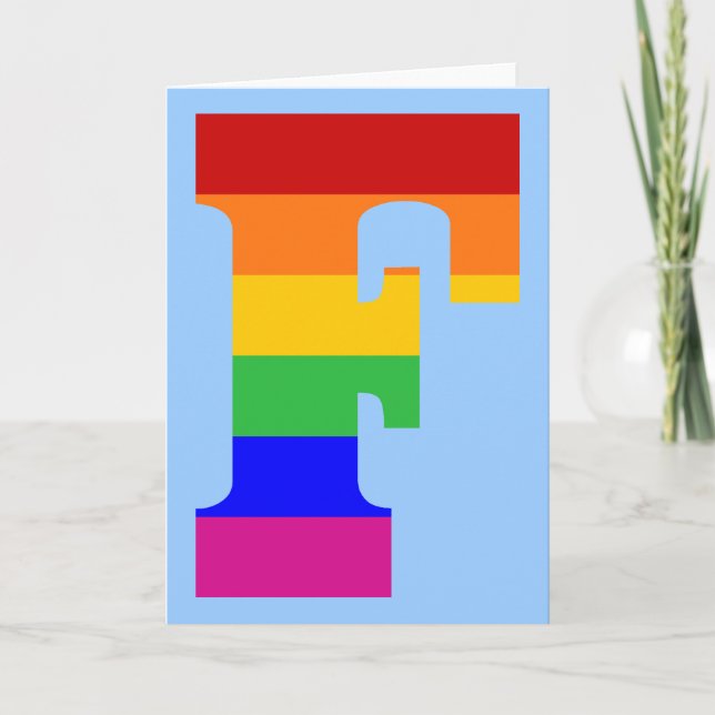 LETTRE arc-en-ciel F (Devant)
