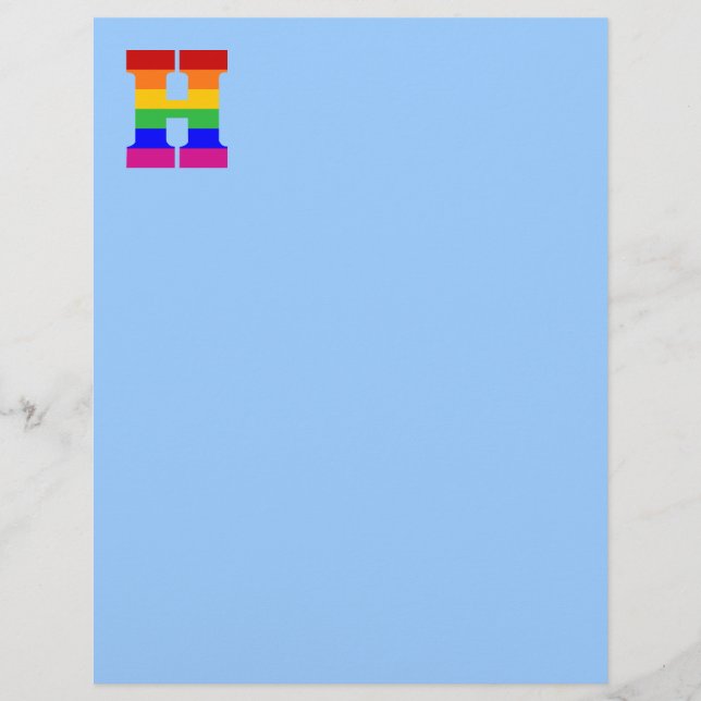 LETTRE arc-en-ciel H (Devant)