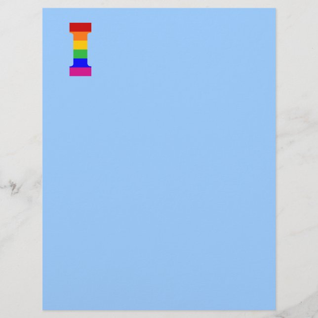 LETTRE arc-en-ciel I (Devant)