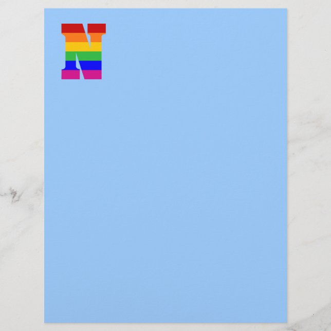 LETTRE arc-en-ciel N (Devant)