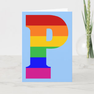 LETTRE arc-en-ciel P