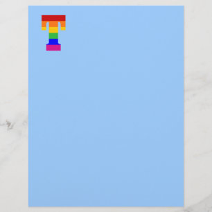 LETTRE arc-en-ciel T