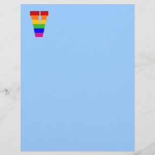 Lettre arc-en-ciel V