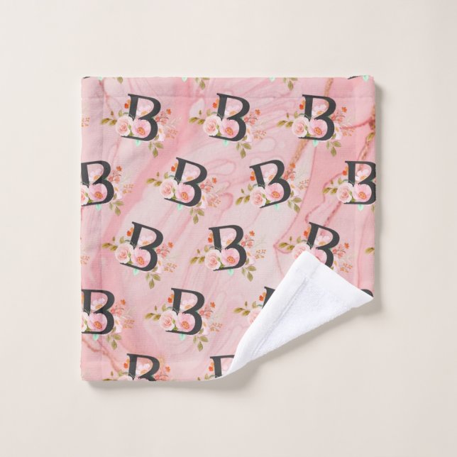 Lettre B (Gant de toilette)