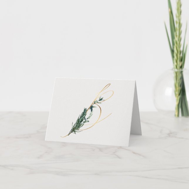 Lettre B Carte pour notes de monogramme décoratif (Devant)