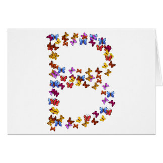 Lettre B des graphiques colorés de papillon
