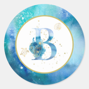 *~* LETTRE B - Sticker d'enveloppe nautique de pla