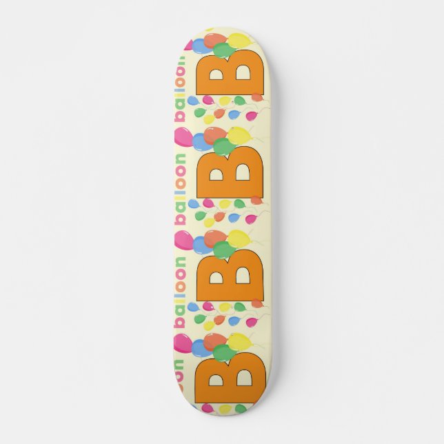 Lettre ballons B Skateboard (Devant)