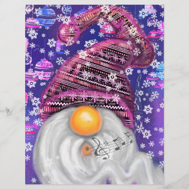 Lettre Bonne en-tête Gnome de Noël (Dos)