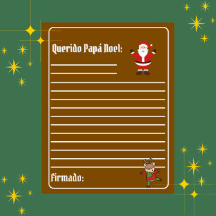 LETTRE Brown espagnole Carta Para Papá Noel Père N
